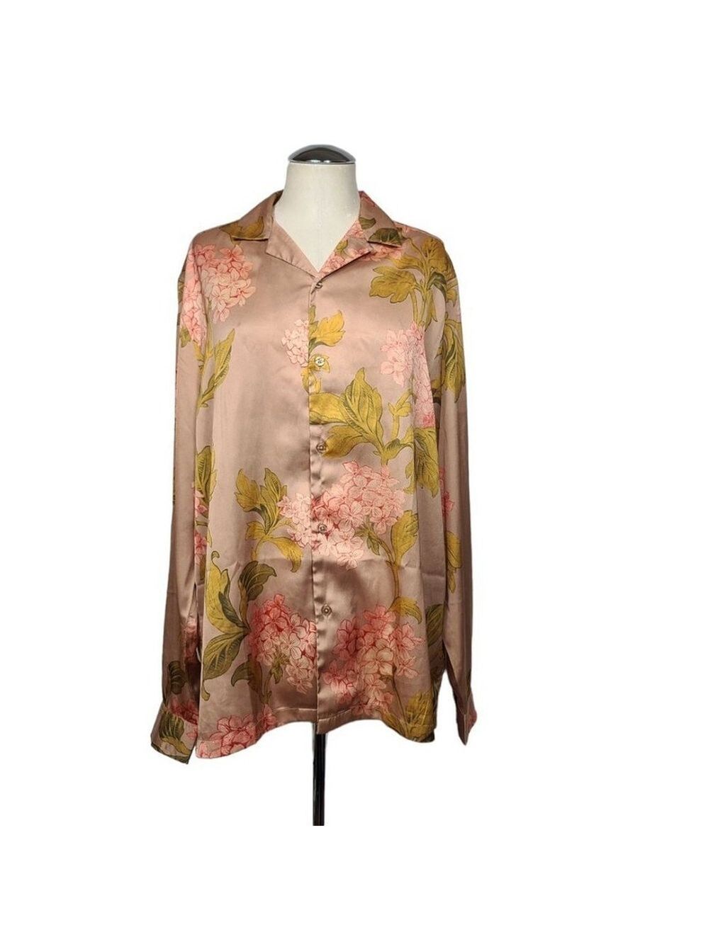 ASOS Design Relaxed Oversized Loose Fit Revere Floral Button Down Shirt S